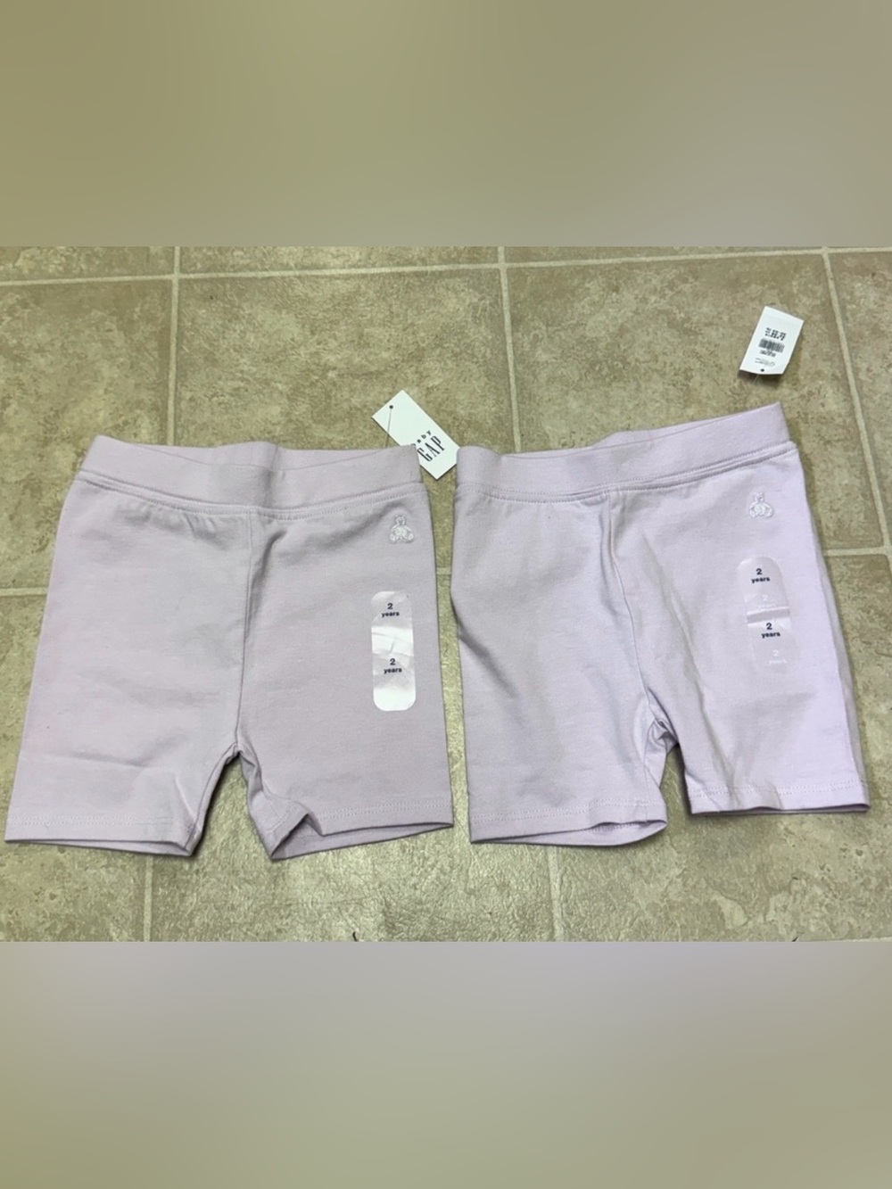 Bundle of 2 baby gap Light Lavender Girls Stretch Bike Shorts size 2 years